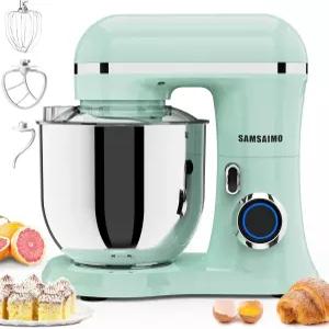 삼사이모 3-in-1 전기 스탠드 믹서 펄스 버튼이 있는 10단 부착물에는 6.5QT 볼 반죽 후크 비터 대부분의