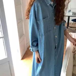 [신세계라이브쇼핑][옷자락] 여자 내추럴 데일리 루즈핏 데님 롱원피스