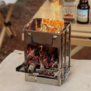 접이식 난로 캠핑 야외 차박 장작 숯불 모닥불 불멍 화로대 우드 스토브 화목난로