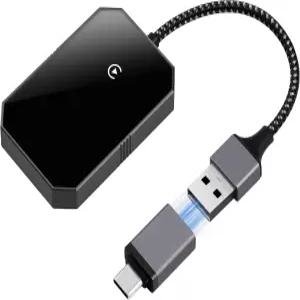 직조 케이블 USB가 있는 OSTICO 무선 카플레이 어댑터 - 전환하세요