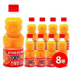 제주썬 착즙 천혜향감귤주스 8개 320ml 간식 화이트데이 어린이집 만들기 학교 학원