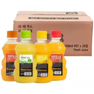 제주랑 100 착즙 감귤주스 4종 각5입 한라봉 천혜향 레드향 청귤 총20입 간식 선물 어린이집 발렌타인데이