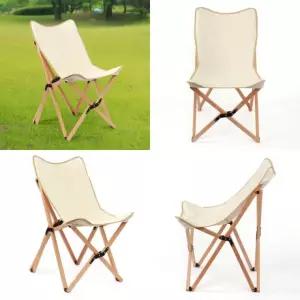 접이식 캠핑의자 52x83cm 아이보리 바베큐체어 접이식야외의자 파라솔캠핑의자