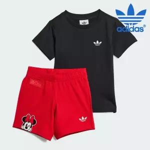 [아디다스] 아동 세트 /g14- JD0575 / I DY MM STS 베이비 디 즈니 미 키마우스 쇼츠 반팔티 세트