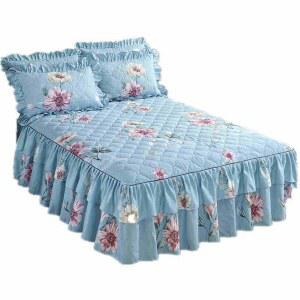 미끄럼 방지 매트리스 커버 도톰 패딩 침대 스커트 3종 세트