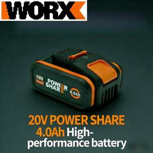 오리지널 WORX 20V 4Ah 배터리 WA3553 WA3551 WX128, WX130, WX802, WG322, WG546, WG549, WG163, WG259 전동 공구 배터리