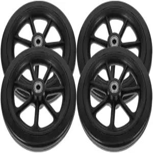 워커용 2쌍 솔리드 교체 휠체어 휠 - 7인치 내마모성 앞 타이어 롤레이터 캐스터 미끄럼 방지 내구성