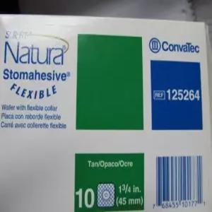 ConvaTec 125264 SUR-FIT Natura 투피스 위장 피부 장벽 유연한 칼라 컷-투-핏 황갈색 1-3/4인치 플랜지