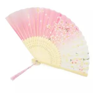 여름 수채화부채 TT 접이식 벚꽂 일본 핑크