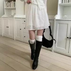 [하프클럽/다잇템]여자 레이스 에이라인 고무줄 미니스커트