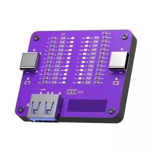 휴대폰용 GTBL TC-24 듀얼 헤드 타입-C 라인 테스터 마더보드 코일 테스터 인덕터 감지기 수리 도구 빠른