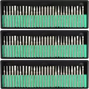 TIMEETL 90개 조각용 다이아몬드 버 비트 드릴 키트 회전 도구 1/8 3mm 섕크 유리 보석 금속용