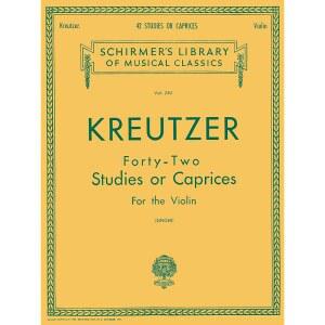 크로이처 바이올린을 위한 42가지 연구 또는 카프리체 중급에서 고급 바이올린 악보 모음집 기교와 활을 고전적 에뛰드 ... 쉬르메르의 음악 고전 도서관