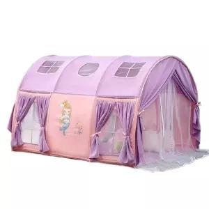 벙커 텐트 실내 초등 140x80x95cm 커튼 동화집 동굴텐트 침대