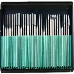 전문가용 다이아몬드 버 세트 180 그릿 30Pcs - 로터리 그라인딩 조각 비트 1/8인치 섕크가 주얼리 유리