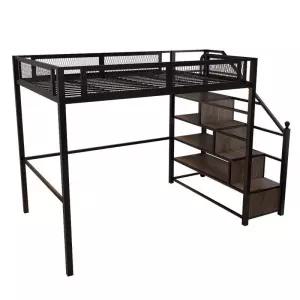 벙커 침대 좁은 계단 학생 퀸사이즈 원룸 공간 벙커형 공간분리 계단수납형 철제 좁은방