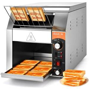 아나톨 상업용 컨베이어 토스터기 400조각 스틸 스테인리스 시간 헤비 전기 오븐