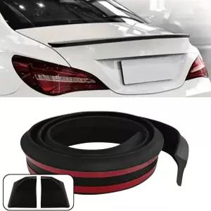 자동차 트렁크 스포일러 루프 립 키트 테일게이트 범퍼용 4.9피트 반사 탄소 섬유 리어 윙 스티커 바 범용