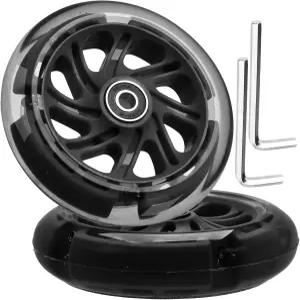 접이식 미니 234 휠 스쿠터 킥보드용 20mm x 라이트업 앞바퀴 OD 인라인 LED 링 스케이트보드 사일런트