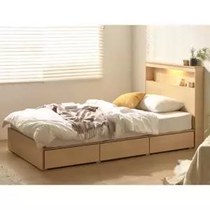 클래식 감성 청소년 LED 슈퍼싱글 수납 침대 SS(2색) 앤틱 침대프레임 좋은