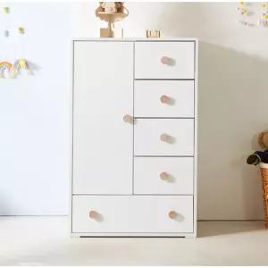 유아옷정리 5단서랍 옷봉수납 키즈 옷장(80cm 2색) 장난감 아기용품 어린이