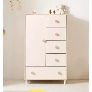 아이 옷수납 5단서랍 다리형 키즈 옷장세트(80cm 2색) 신생아 서랍장 유아