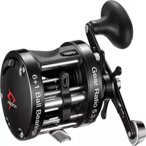 피시펀 XS 미끼 팅 낚시 릴 강화 금속 몸체 원형 터 매끄러운 강력한 염수 인쇼어 서핑 트 메기용 일반
