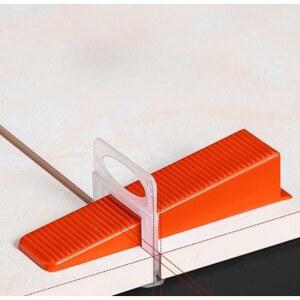 평탄클립 100개 타일 메지 틈새 시스템 레벨 스틸 고대 건설 레버형 수평클립 스페이서