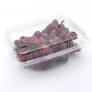 과일포장 상자 투명 포도 0.25kg 100개 사각 손잡이 포장용기 토마토 딸기 250G두꺼운 400개