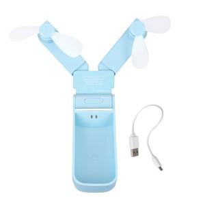 미니 접이식 휴대용 USB 충전식 전기 냉각 팬 소형 경량 여행 양방향
