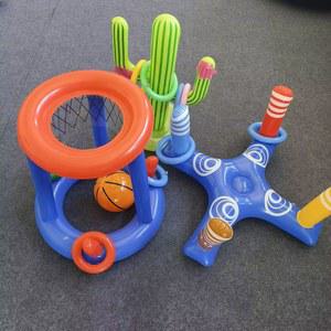 여름 에어매트 워터농구대 투링 십자가 튜브 파티 게임