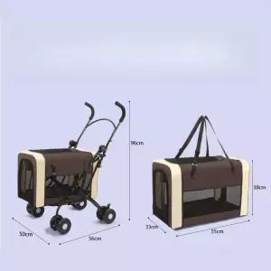 제이코 사각 경량 접이식 애완동물 유모차 고양이 반려동물 가방 핸드카트 바구니