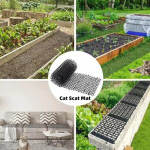 2M 길이의 고양이와 개를 퇴치하는 네트워크형 플라스틱 스파이크 매트 식물 보호용