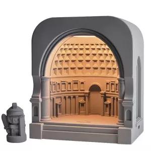 이색 캔들워머 판테온 머리맡 조명 테라피 침실 램프 시멘트 오브제 타이머