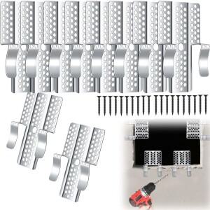 10/20개 중형 드라이월 수리 클립 나사 포함 쉬운 벽 패치 내구성 있는 금속 고정 솔루션