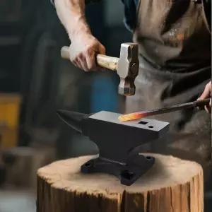 대장간용 KEIKI 45LB 주철 모루 사각형 및 원형 구멍이 있는 싱글 혼 디자인 단조 성형용 내구성 스웨이지