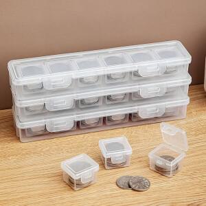 투명 직사각형 동전 케이스 캡슐 컨테이너 홀더 보관함 플라스틱