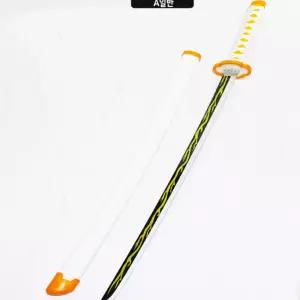 귀칼 젠이츠 번개의 호흡 일륜도 장난감칼 , 일반 LED, 목검 닌자칼 어린이날 초등학생 선물