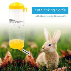 1pc 400ml 자동 애완 물병 단색 PE 소재 토끼 밍크 고양이 다람쥐 마시는 펜에 이상적