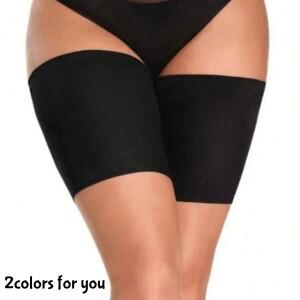 2개입 여성용 무마찰 허벅지 커버 압박 논슬립 밴드 패브릭 탄성 레그 스트랩 러닝 아웃도어 스포츠용
