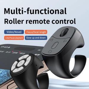리모컨 핑거 링 마우스 블루투스 호환 5.3 스크롤링 무선 카메라 셀카 버튼