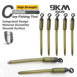 9KM PVA 가방형 줄대(5개입) 투명 녹색 퀵 체인지 인라인 리드 고무 튜브 잉어 낚시 용품