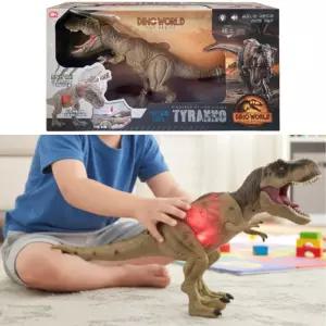 유아 대형 티라노사우르스 수동 조작 공룡 피규어 장난감 아동 남아 동작 선물용