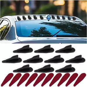 10PCS 차량 디퓨저 샤크 핀 키트 루프 안테나 스포일러 윙 소용돌이 발생기 윙(블랙)과 호환됨