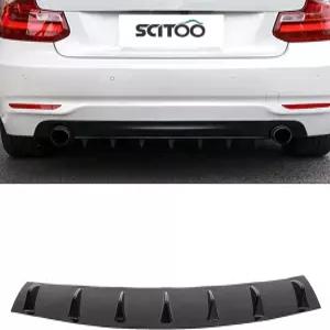 대부분의 자동차에 적합한 SCITOO 샤크 핀 스포일러 유니버설 글로스 블랙 하부 리어 바디 범퍼 립 디퓨저