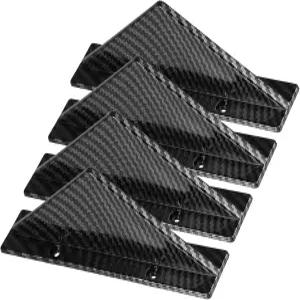 HERFFIX 4pcs 블랙 스트레이트 카 리어 하부 범퍼 스플리터 립 윙 디퓨저 샤크 핀 스포일러 범용 및 자동차