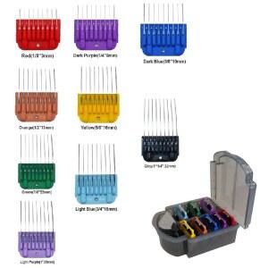 애니스, 오스터 A5, 왈 KM 시리즈 탈착식 블레이드 애니멀 클리퍼용 펫 9색 스테인리스 스틸 빗 세트 (사이즈 10/15/30만 해당)