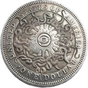 호보 모건 코인 모두 눈의 섭리 호 이집트 스 일루미나티 닉 897 은도금 복제품 기념 복사