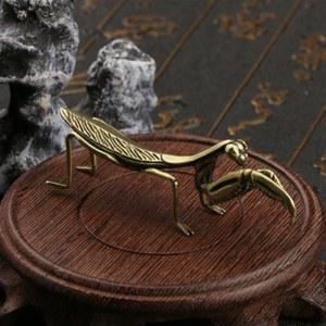 삼족두꺼비 황동 사마귀 곤충 수집품 풍수 애완 미니어처 동물 공예 인형 책상