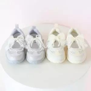 여아 키즈 유아 초등학생 메쉬 진주 레이스 스니커즈 (160-230)